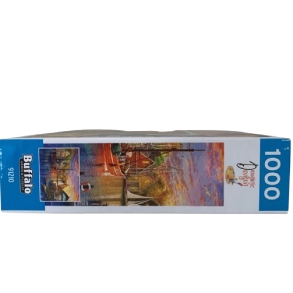 RESERVED BUFFALO Jigsaw Puzzle Dusk at the Harbor 1000 Piece Dominic Davison - Picture 7 of 12
